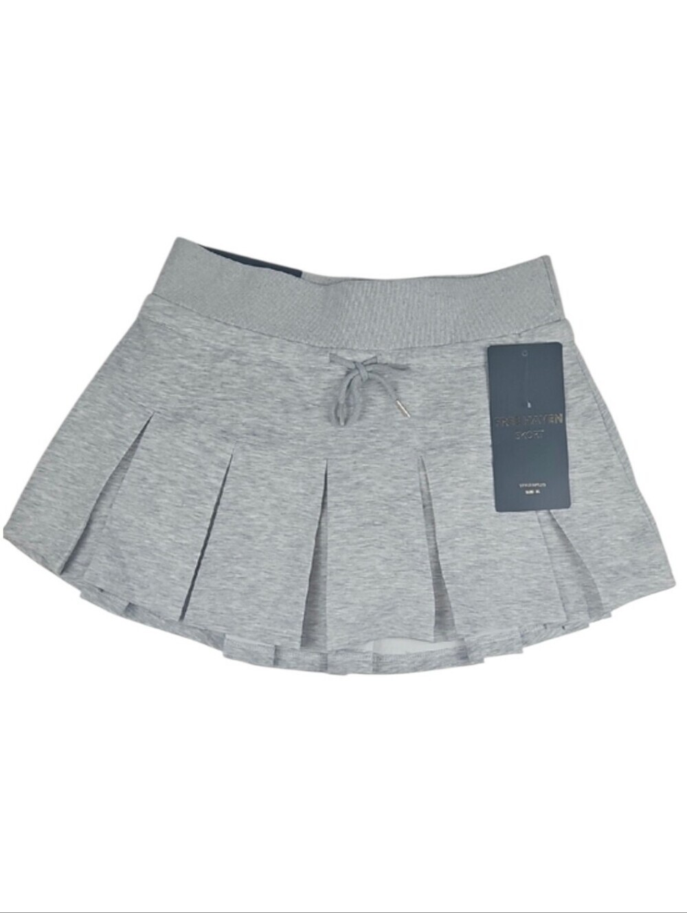 NEW Pleated Tennis Skort by Free Haven Gray Fully Lined Skirt Shorts Preppy XL